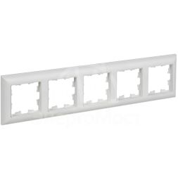 Рамка 5-м BRITE РУ-5-БрАБ арктич. бел./бел. IEK BR-M52-12-K91