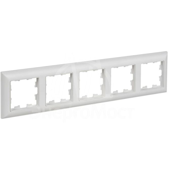 Рамка 5-м BRITE РУ-5-БрАБ арктич. бел./бел. IEK BR-M52-12-K91