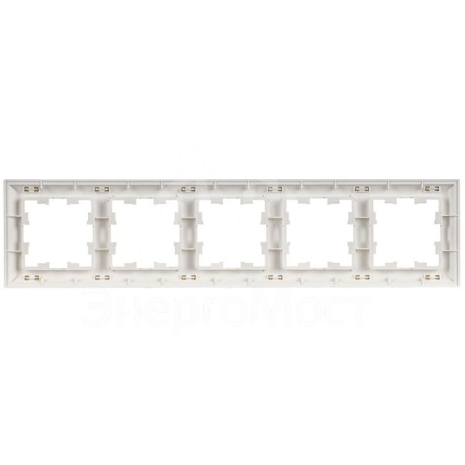 Рамка 5-м BRITE РУ-5-БрАБ арктич. бел./бел. IEK BR-M52-12-K91