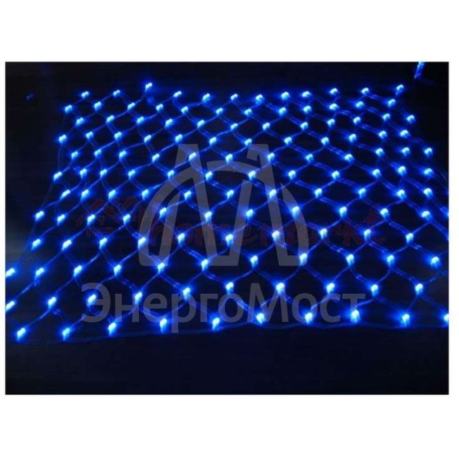 Гирлянда-сетка NTLD144-B-E 1.5х1м 144 светодиода с доп. подключ. до 3 модулей IP20 син. SHLights 4610003328696