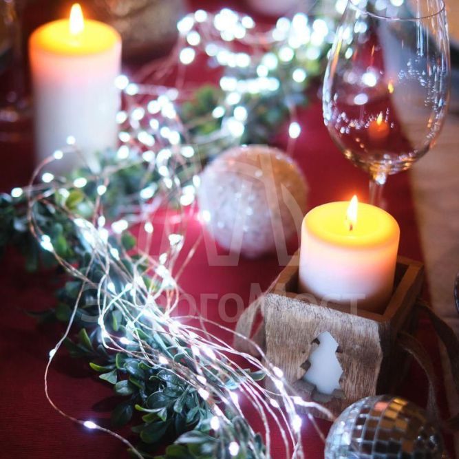 Гирлянда светодиодная &amp;quot;Роса&amp;quot; 30м 300LED бел. 3.6Вт IP44 с трансф. Neon-Night 303-215