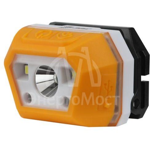 Фонарь светодиодный налобный &amp;quot;Рабочие Практик&amp;quot; GA-810 аккум. 3Вт сенсорный micro-USB Эра Б0052318