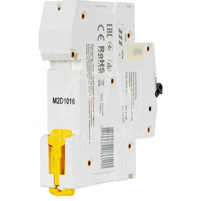 Выключатель автоматический 1п D 10А M06N ARMAT IEK AR-M06N-1-D010