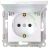 Розетка 1-м СП Pixel 16А IP20 с заземл. защ. шторки с крышкой механизм перламутр. TOKOV ELECTRIC TKE-PX-R1ZSW1-C04