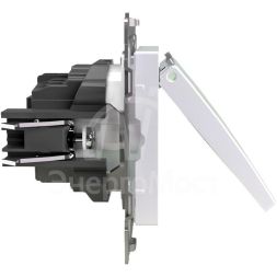 Розетка 1-м СП Pixel 16А IP20 с заземл. защ. шторки с крышкой механизм перламутр. TOKOV ELECTRIC TKE-PX-R1ZSW1-C04