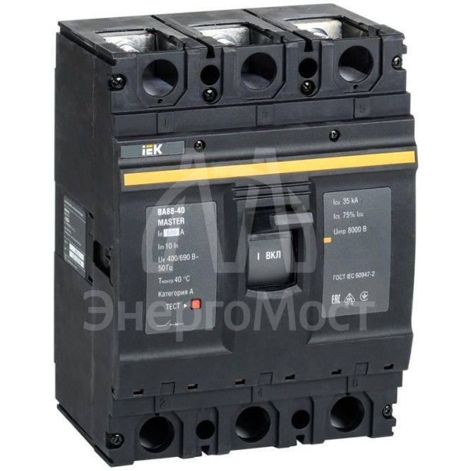 Выключатель автоматический 3п 500А 35кА ВА88-40 MASTER IEK SVA50-3-0500-02