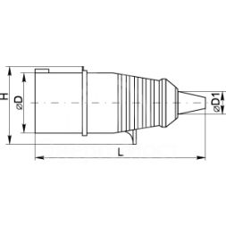 Вилка 024 3Р+РЕ 32А 380В IP44