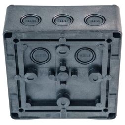 Коробка распределительная 140х140х76мм IP66 в комплекте с клеммным рядом 10х10кв.мм 76А черн. Extherm JB-100-BL