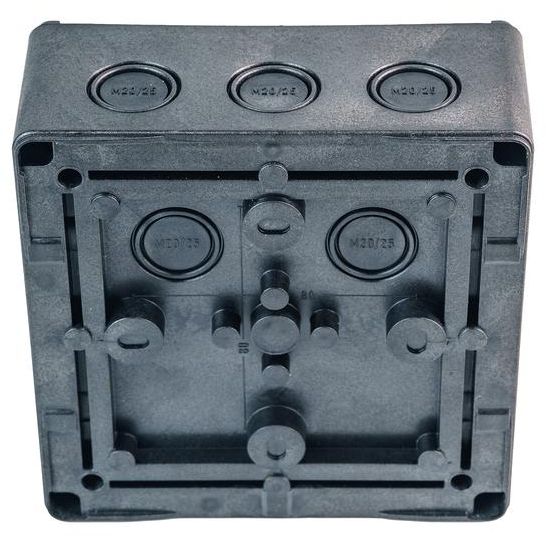 Коробка распределительная 140х140х76мм IP66 в комплекте с клеммным рядом 10х10кв.мм 76А черн. Extherm JB-100-BL