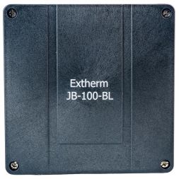 Коробка распределительная 140х140х76мм IP66 в комплекте с клеммным рядом 10х10кв.мм 76А черн. Extherm JB-100-BL