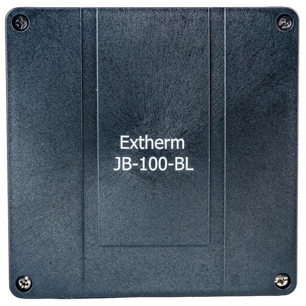 Коробка распределительная 140х140х76мм IP66 в комплекте с клеммным рядом 10х10кв.мм 76А черн. Extherm JB-100-BL