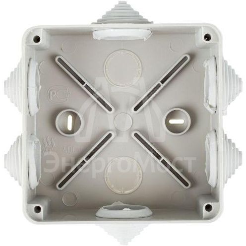 Коробка распаячная ОП 100х100х50 IP44 KM41233 (6 каб. ввод.) IEK UKO11-100-100-050-K41-44