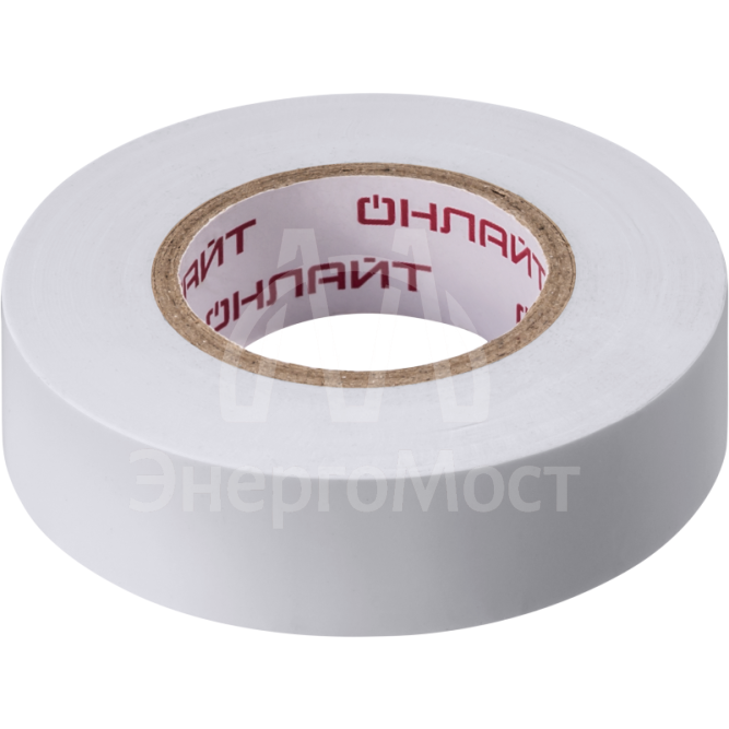 Изолента ПВХ 19мм (рул.20м) OIT-B19-20/WH бел. ОНЛАЙТ 71689