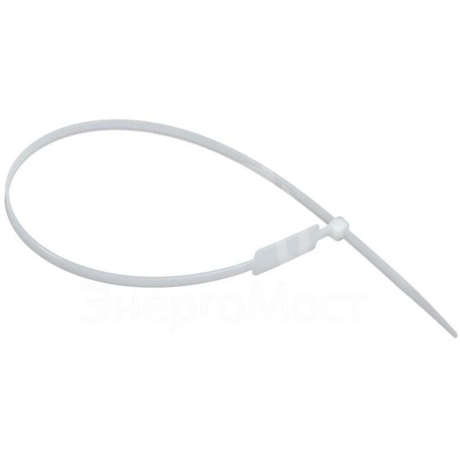 Хомут 4.8х370мм P6.6 маркерный бел. (уп.100шт) IEK UHH14-D048-370-100-K01