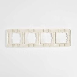 Рамка 4-м KARINA LIFE горизонт. крем. LEZARD 708-0300-149