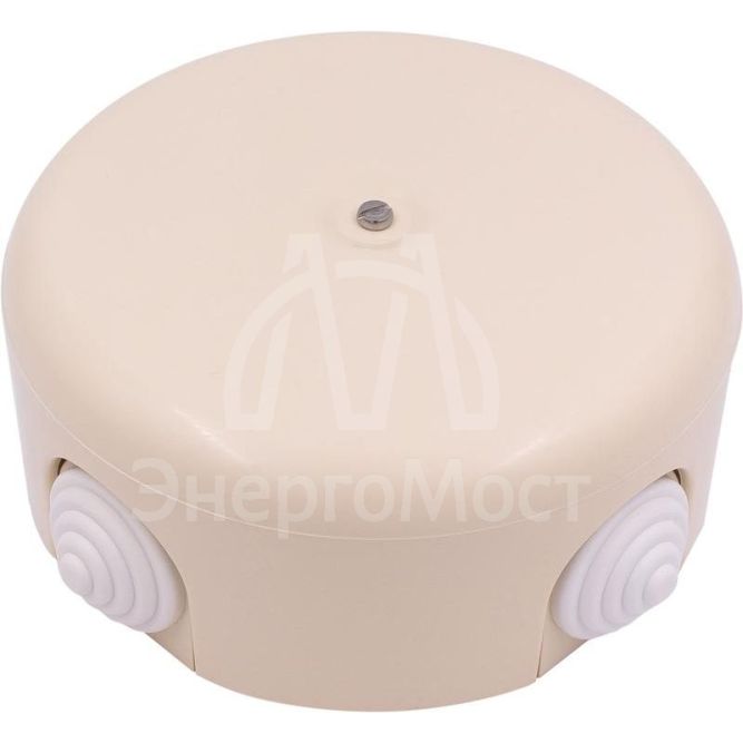 Коробка распределительная 110мм (4 кабельных ввода в комплекте) пластик песочн. зол. Bironi B1-522-24-K