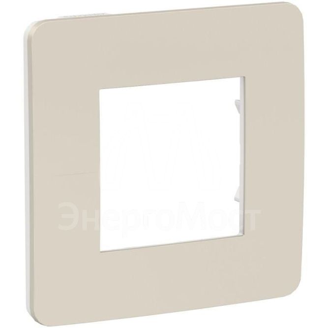 Рамка 1-м UNICA STUDIO шампань/бел. SchE NU280224