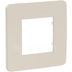 Рамка 1-м UNICA STUDIO шампань/бел. SchE NU280224