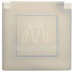 Рамка 1-м Etika IP44 с защ. крышкой сл. кость Leg 672560