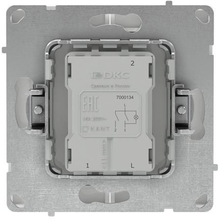 Выключатель 2-кл. KANT с подсветкой бел. магнолия DKC 7000134