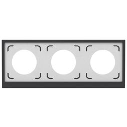 Рамка 3-м KANT IP44 черн. уголь DKC 7012946