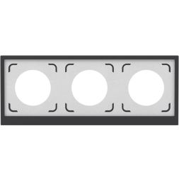 Рамка 3-м KANT IP44 черн. уголь DKC 7012946