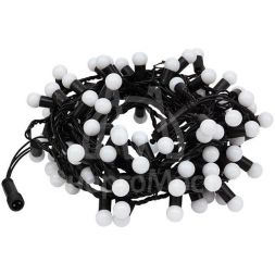 Гирлянда &amp;quot;Мультишарики&amp;quot; 10м d17.5мм 100LED RGB провод черн. ПВХ 30Вт 220В IP44  Neon-Night 303-509-2