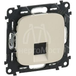 Механизм розетки комп. 1-м Valena Allure RJ45 CAT.5E UTP с лицевой панелью сл. кость Leg 753840