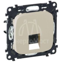 Механизм розетки комп. 1-м Valena Allure RJ45 CAT.5E UTP с лицевой панелью сл. кость Leg 753840