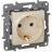Механизм розетки 1-м СП Etika 2К+З 16А с заземл. винт. зажимы сл. кость Leg 672321