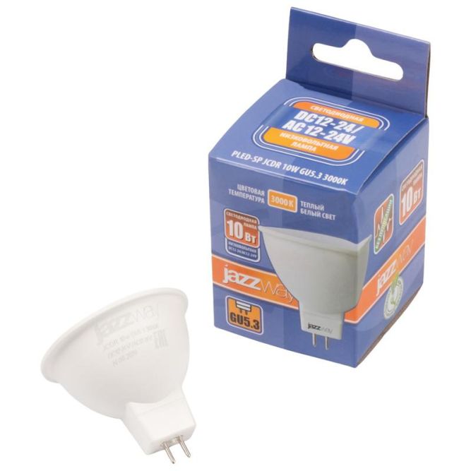 Лампа светодиодная низковольтная PLED-SP JCDR 10Вт 3000К GU5.3 12-24В JazzWay 5049703