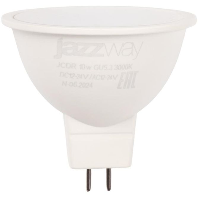 Лампа светодиодная низковольтная PLED-SP JCDR 10Вт 3000К GU5.3 12-24В JazzWay 5049703