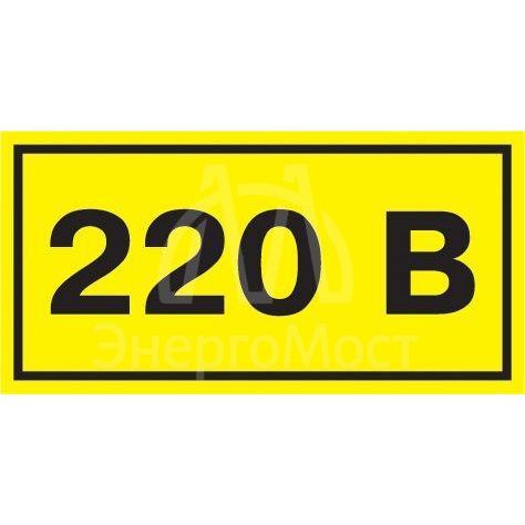 Символ &amp;quot;220В&amp;quot; 20х40 IEK YPC10-0220V-1-100