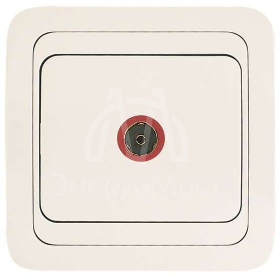 Розетка TV 1-м СП Mimoza 16А IP20 бел./бел. Makel 12007