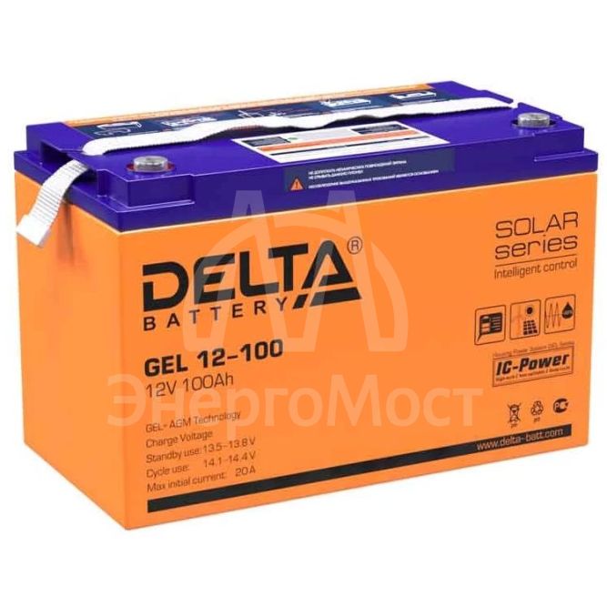Аккумулятор GEL 12В 100А.ч Delta GEL 12-100