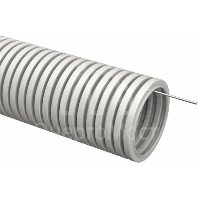 Труба гофрированная ПВХ d16мм с протяжкой сер. (уп.100м) TOKOV ELECTRIC TKE-TG/P-16-C06/100