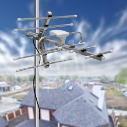 Антенна ТВ наружная &amp;quot;АКТИВНАЯ&amp;quot; для аналогового и цифрового ТВ - DVB-T2 (модель RX-411) (коробка) Rexant 34-0411