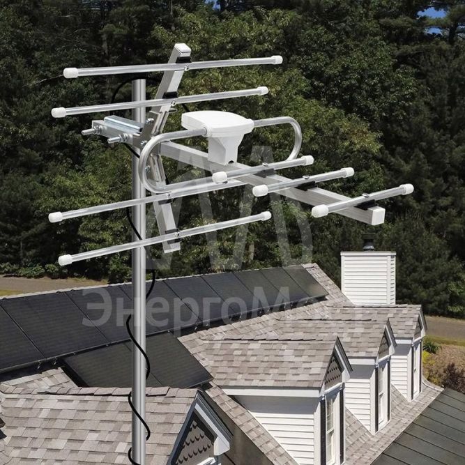 Антенна ТВ наружная &amp;quot;АКТИВНАЯ&amp;quot; для аналогового и цифрового ТВ - DVB-T2 (модель RX-411) (коробка) Rexant 34-0411