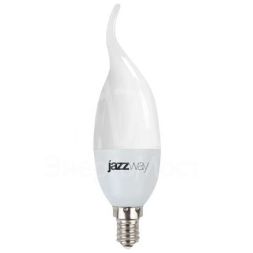Лампа светодиодная PLED-SP CA37 9Вт свеча на ветру 5000К холод. бел. E14 820лм 175-265В JazzWay 2859549A