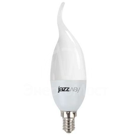 Лампа светодиодная PLED-SP CA37 9Вт свеча на ветру 5000К холод. бел. E14 820лм 175-265В JazzWay 2859549A