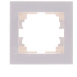 Рамка 1-м Rain горизонт. без вставки бел. LEZARD 703-0202-146