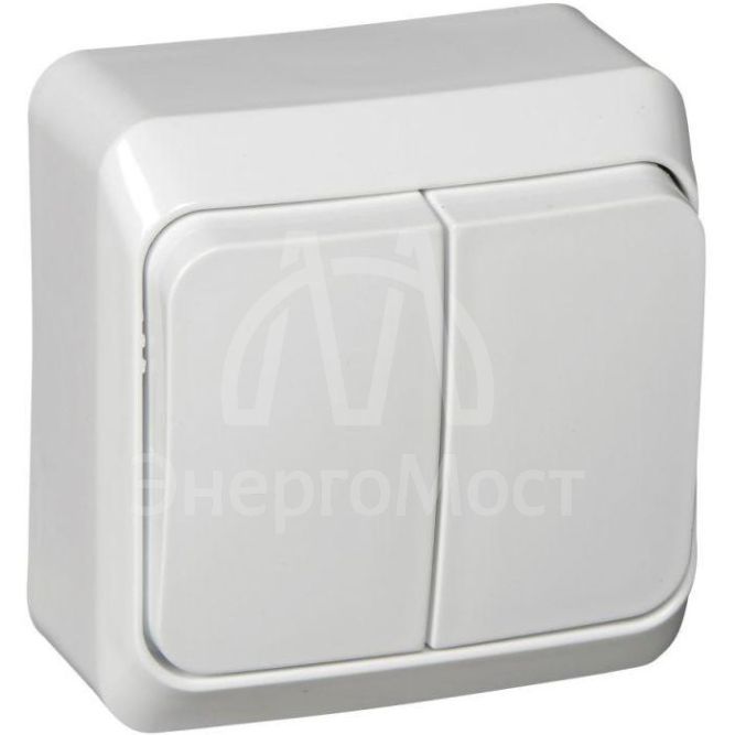 Выключатель 2-кл. ОП Этюд 10А IP20 бел. SchE BA10-002B