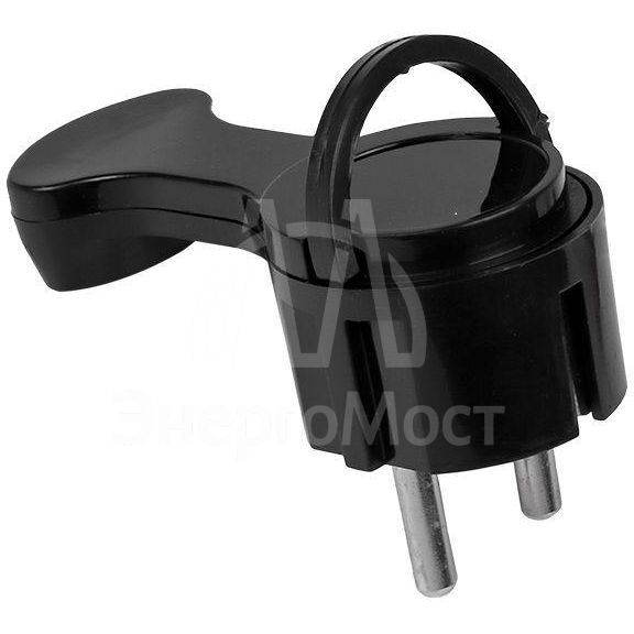 Вилка угловая плоская &amp;quot;СТЕЛС&amp;quot; 16А 250В с заземл. черн. PROxima EKF AVYF16-30-r