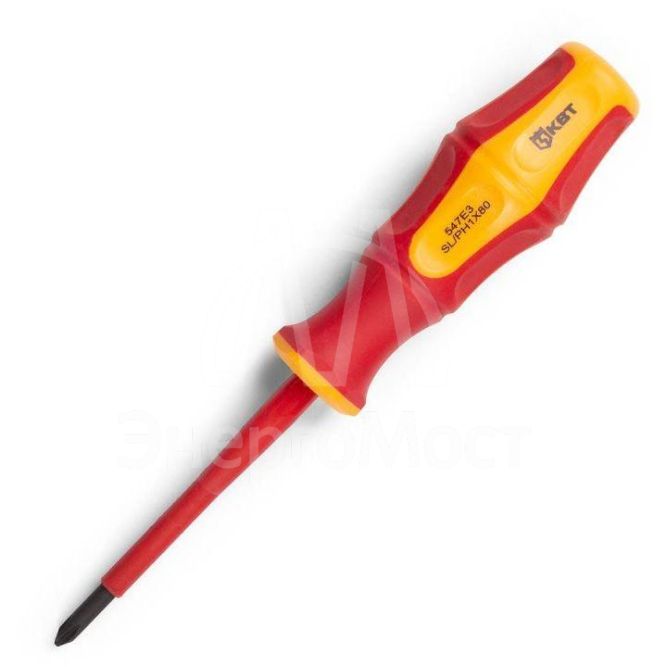 Отвертка диэлектрическая &amp;quot;Профи&amp;quot; PH/FL1х80 КВТ 79776