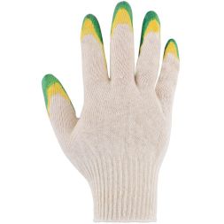 Перчатки вязаные с двойной латексной заливкой наладонника х/б 12469