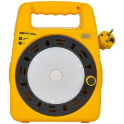 Удлинитель на катушке 3х15м с заземл. Industrial УК15 2P+PE 3х1.5кв.мм USBх2 LED термозащита IEK IN-KP24-16-03-15-UL