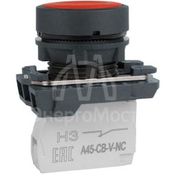 Кнопка OptiSignal D22 C5-P-401 красн. пластик 1НЗ XB5AA42 КЭАЗ 332182
