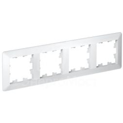 Рамка 4-м AtlasDesign Air бел./дым. бел. SE ATN220104