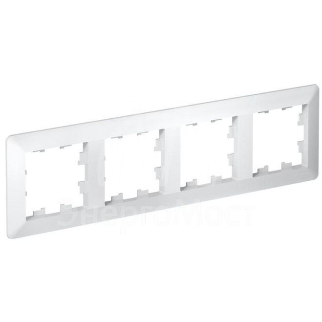 Рамка 4-м AtlasDesign Air бел./дым. бел. SE ATN220104