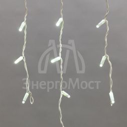 Гирлянда светодиодная &amp;quot;Айсикл&amp;quot; (бахрома) 1.8х0.5м 48LED бел. 3Вт 230В IP65 провод бел. Neon-Night 255-025